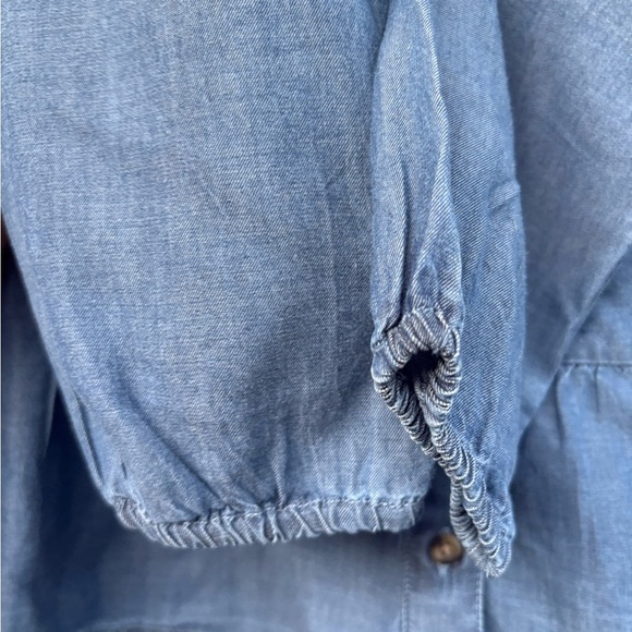 Style & Co. Women's Chambray Tiered Button Down Shirt - Picture 5 of 9
